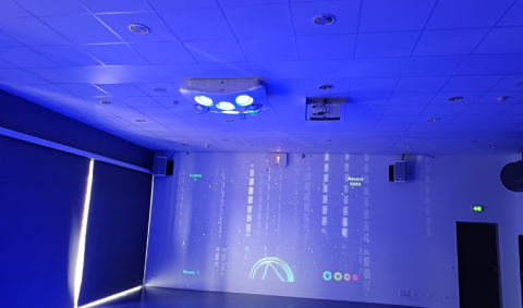 Lü UNO mur interactif Institut St-Pierre effets lumineux