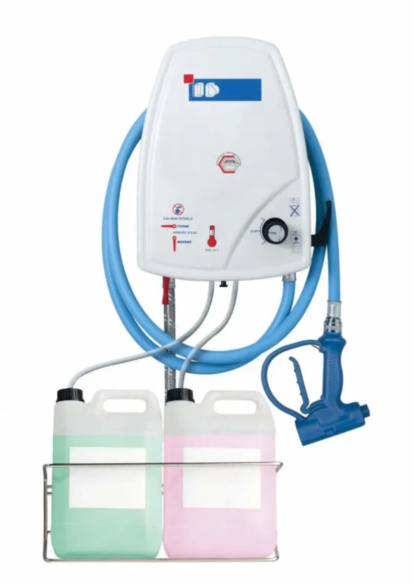 Hygiënecentrale 2 x product + 25 m slang + anti-schokpistool