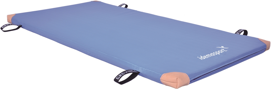 Turnmat met versterkte hoeken en draaglussen - dikte 6cm