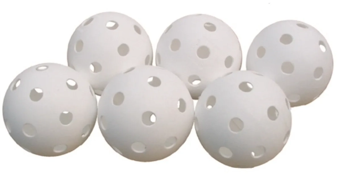Set van 6 floorball-gatenballen