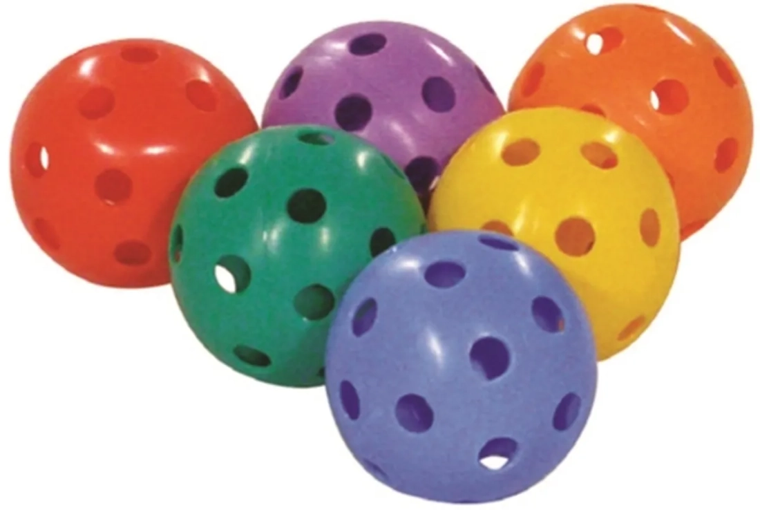 Set van 6 floorball-gatenballen