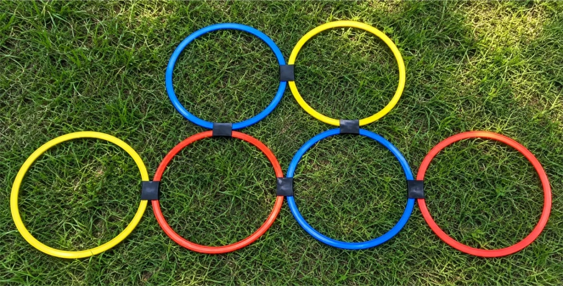 Set van ritmische hoepels