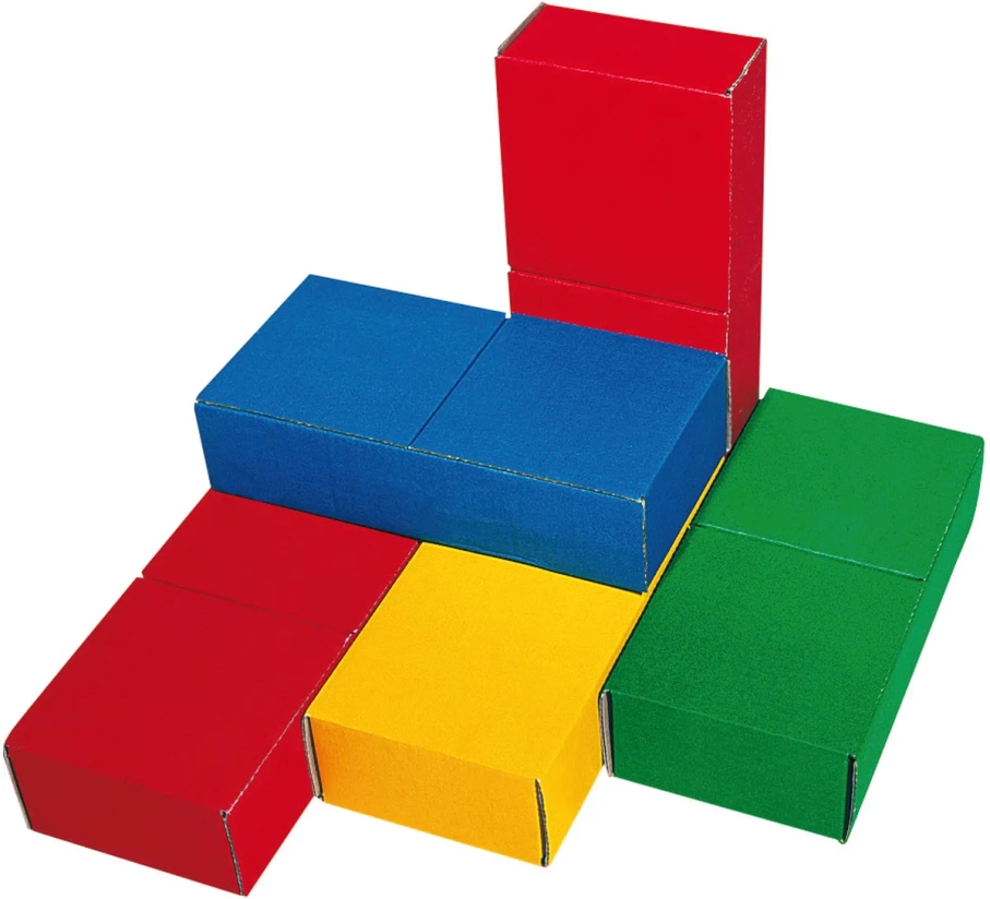 Set van 32 bakstenen van karton