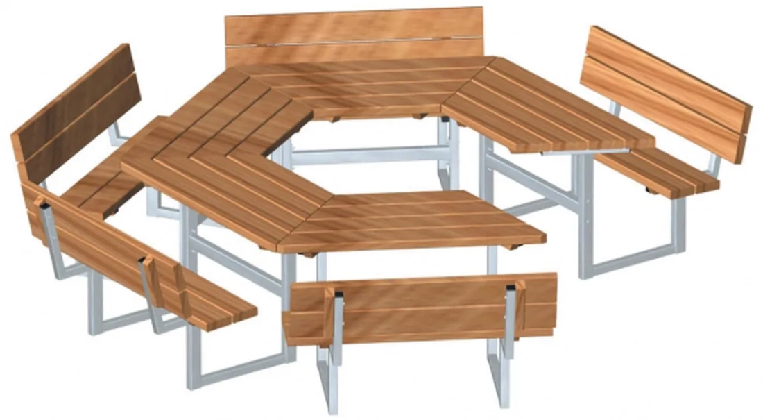 Tafel en banken voor school