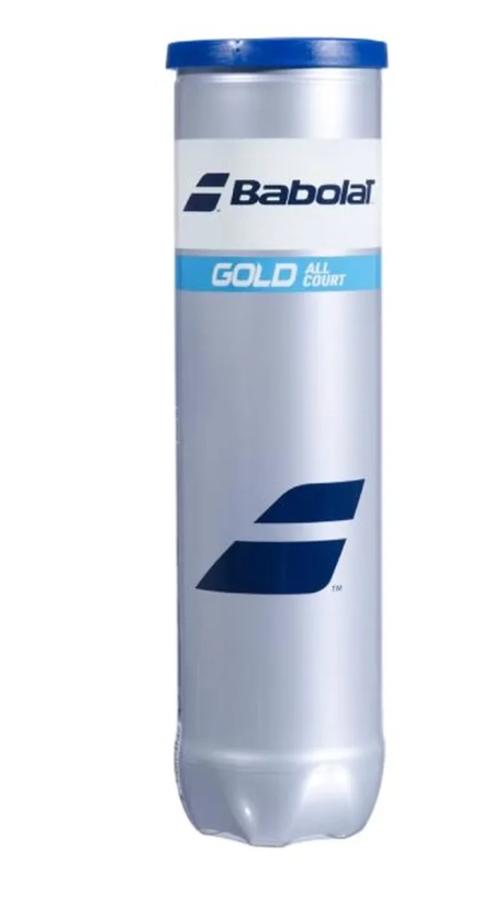 Koker met 4 tennisballen Babolat Gold All Court
