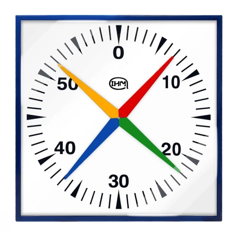 Wandklok 4 wijzers