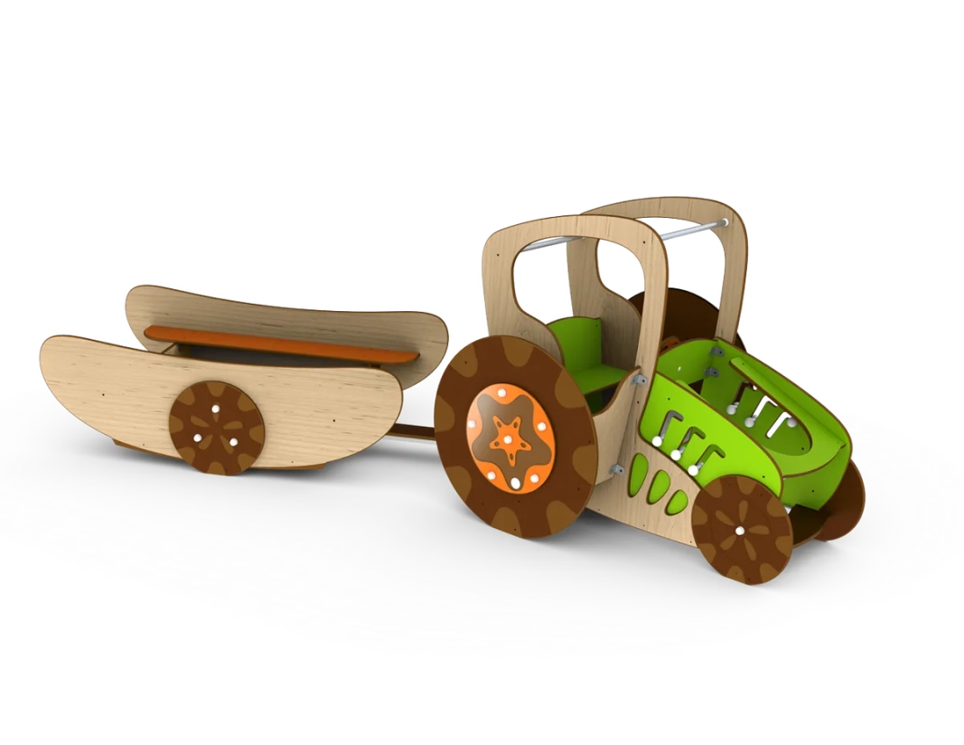 Tractor met aanhangwagen