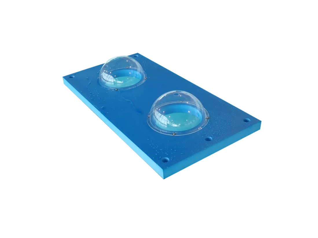 Vlot met plexi koepels