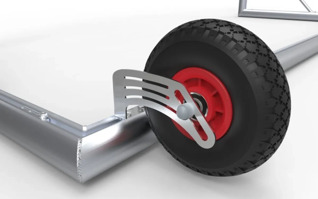 Roue de transport pour but de football transportable
