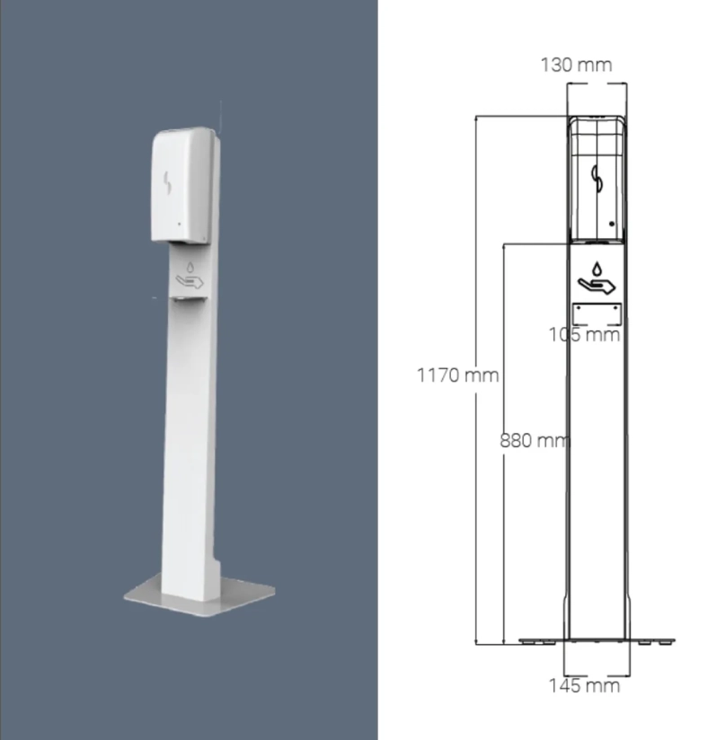 Station de désinfection des mains avec distributeur automatique SCI