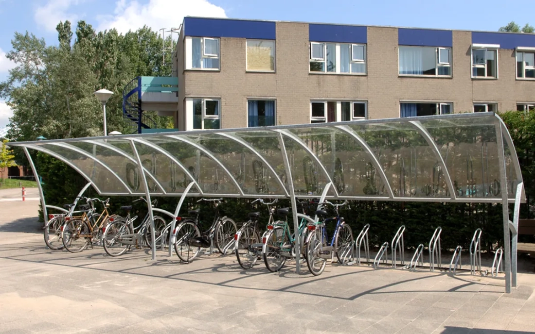Fietsoverkapping Ligna Enkelzijdig – Basis 3 m