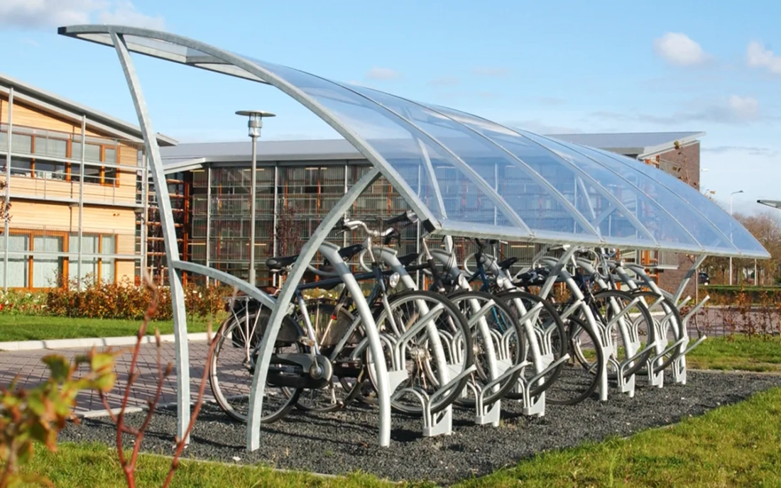 Fietsoverkapping Ligna Enkelzijdig – Basis 3 m
