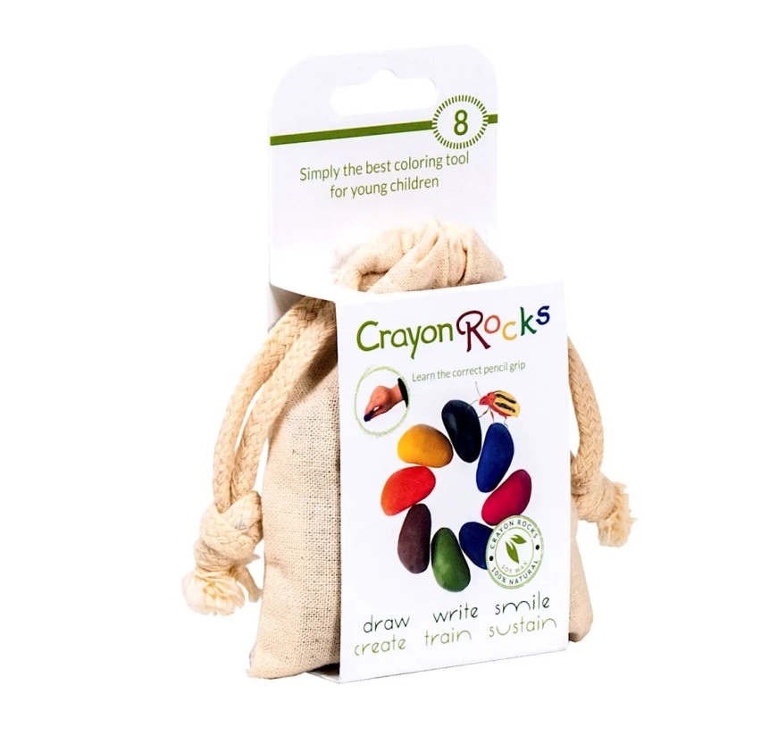 Zakje van 8 Crayon Rocks waskrijtjes