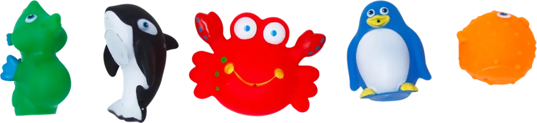 Lot de 5 animaux cracheurs