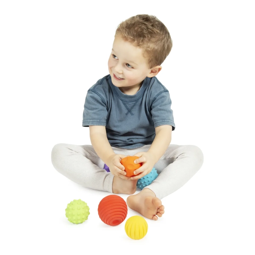 Lot de 6 balles sensorielles en caoutchouc naturel
