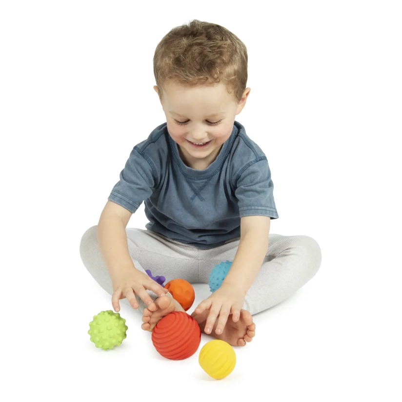 Lot de 6 balles sensorielles en caoutchouc naturel