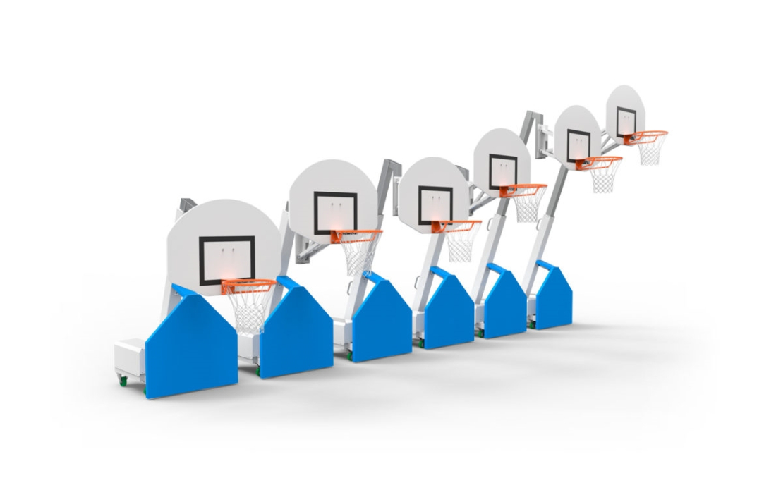 Tour mobile de basket-ball télescopique 120-305cm