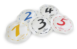 Set van 5 verzwaarde cijfers