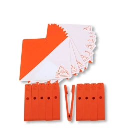 Kit de 10 balises en plastique avec 10 pinces