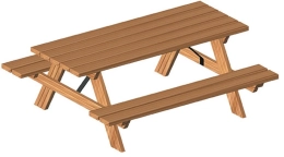 Table et bancs pique-nique