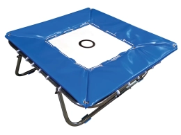 Minitrampoline met wieltjes