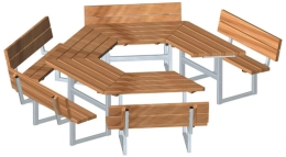Tafel en banken voor school