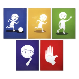 Set van 5 signaalborden