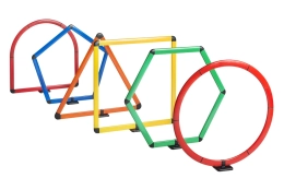 Lot de 6 pieds pour course d'obstacles géométriques