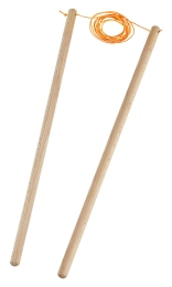 Paire de baguettes en bois pour diabolo