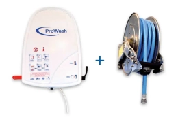 Centrale d'hygiène 1 produit + enrouleur Inox + tuyau 10 m