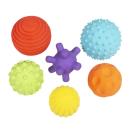 Lot de 6 balles sensorielles en caoutchouc naturel