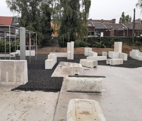 Dalle en béton pour aire de Parkour