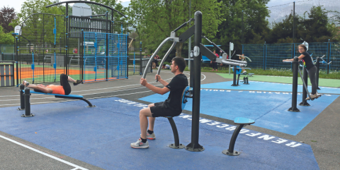 Aire de fitness en extérieur