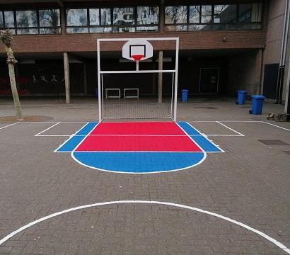 combi handball et basket-ball cour de récréation