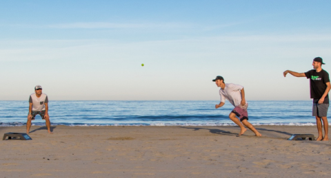 Partie de Rampshot sur la plage