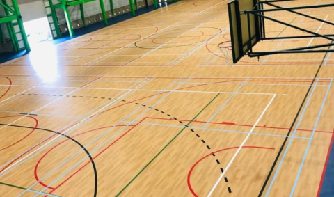 Rénovation du sol de cette salle de sport de Diepenbeek