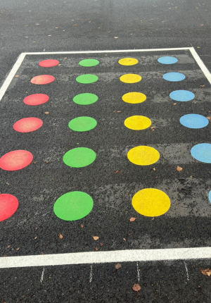 Marquage Twister pour l'école de Romsée