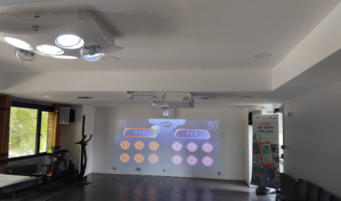 Mur interactif Lü Espace sport santé Lyon