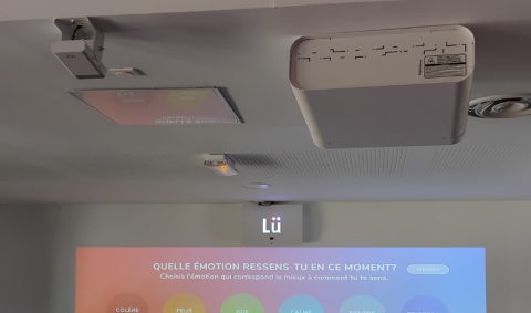 Mur interactif Lü vile de lyon espace sport santé